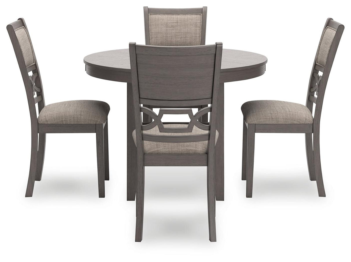 Wrenning Gray Dining Table and 4 Chairs by Ashley at Eve Furniture
