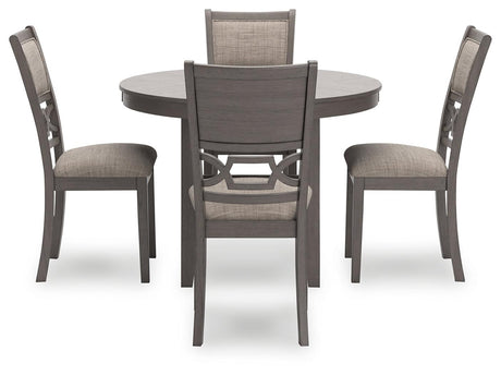 Wrenning Gray Dining Table and 4 Chairs by Ashley at Eve Furniture