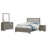 Wright Brown Oak 4-Piece Eastern King Bedroom Set by Coaster at Eve Furniture