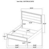 Wright Brown Oak 4-piece Queen Bedroom Set by Coaster at Eve Furniture