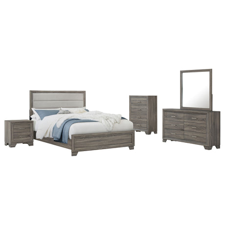 Wright Brown Oak 5-piece California King Bedroom Set by Coaster at Eve Furniture