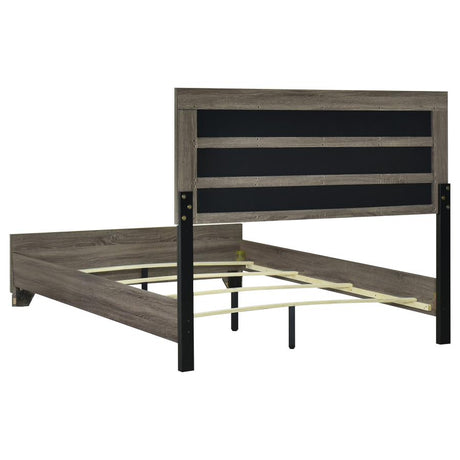 Wright Brown Oak 5-Piece Eastern King Bedroom Set by Coaster at Eve Furniture