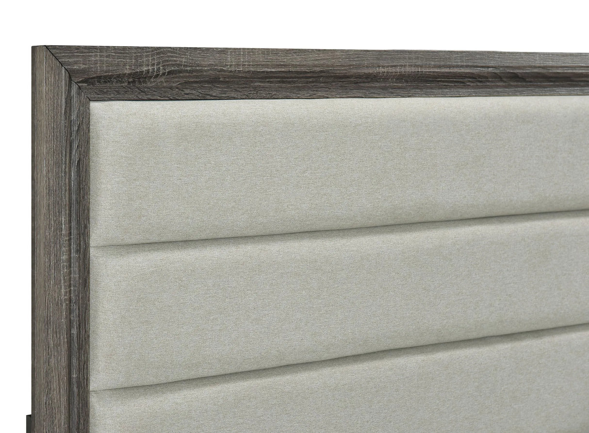 Wright Brown Oak 50-inch Upholstered Eastern King Bed by Coaster at Eve Furniture