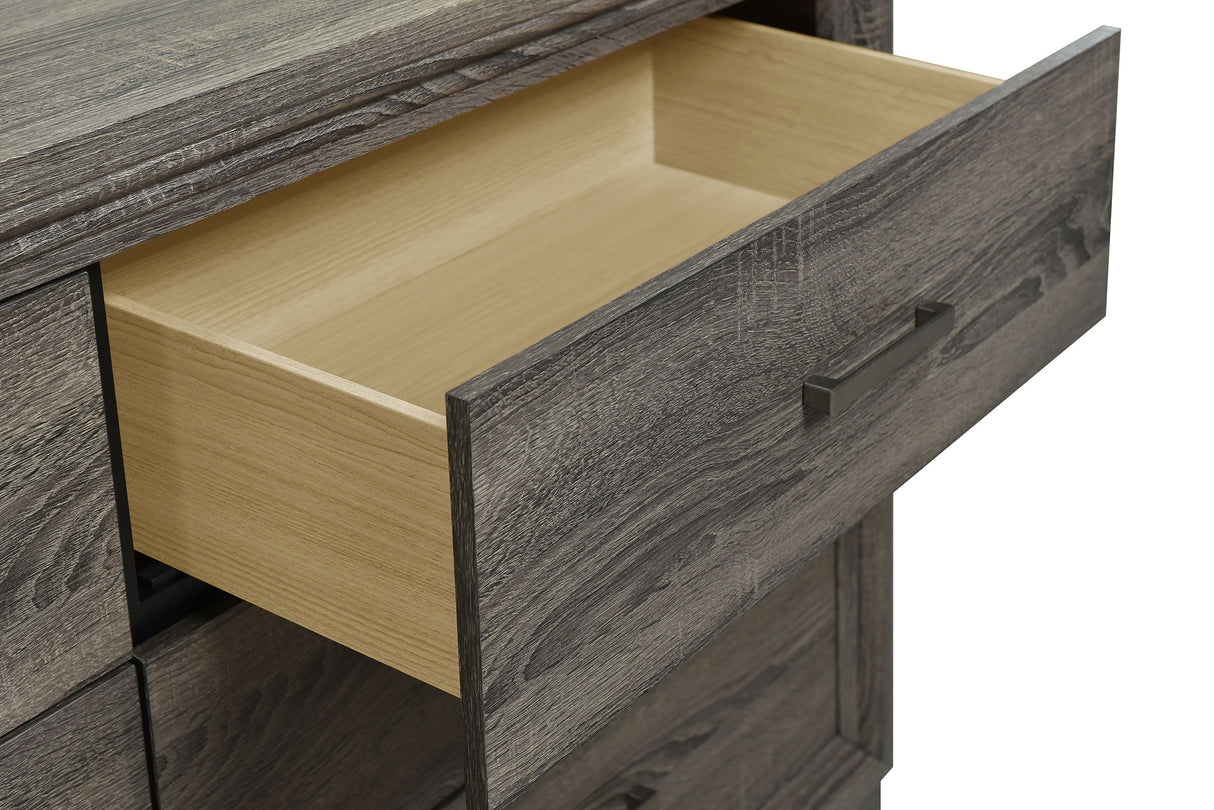 Wright Brown Oak 6-drawer Dresser and Mirror by Coaster at Eve Furniture