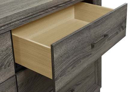 Wright Brown Oak 6-drawer Dresser and Mirror by Coaster at Eve Furniture