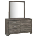 Wright Brown Oak 6-drawer Dresser and Mirror by Coaster at Eve Furniture