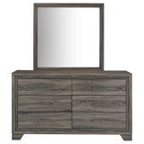 Wright Brown Oak 6-drawer Dresser and Mirror by Coaster at Eve Furniture