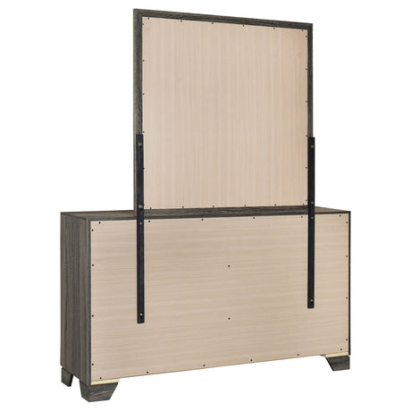 Wright Brown Oak 6-drawer Dresser and Mirror by Coaster at Eve Furniture