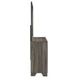 Wright Brown Oak 6-drawer Dresser and Mirror by Coaster at Eve Furniture