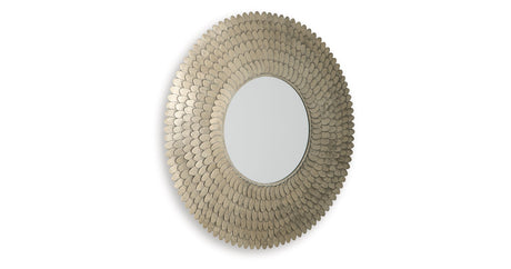 Wrightmund Champagne Finish Accent Mirror by Ashley at Eve Furniture
