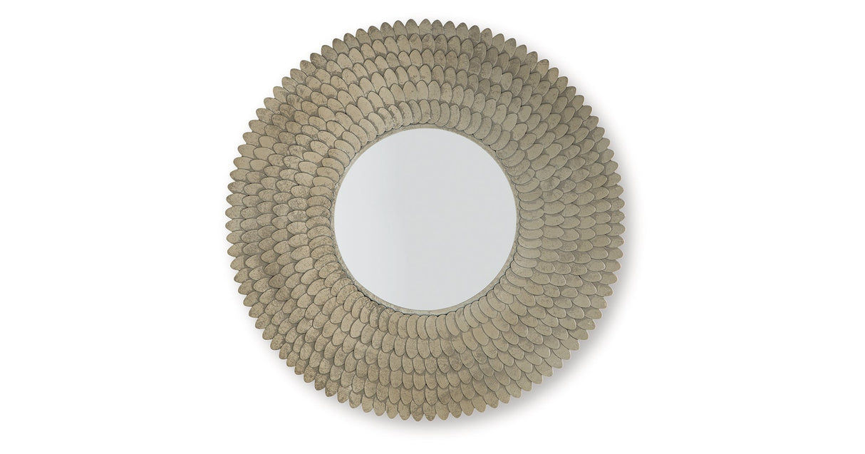 Wrightmund Champagne Finish Accent Mirror by ASHLEY FURNITURE at Eve Furniture