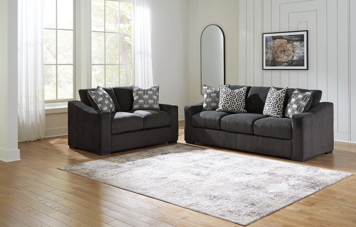 Wryenlynn Onyx Sofa and Loveseat by Ashley at Eve Furniture