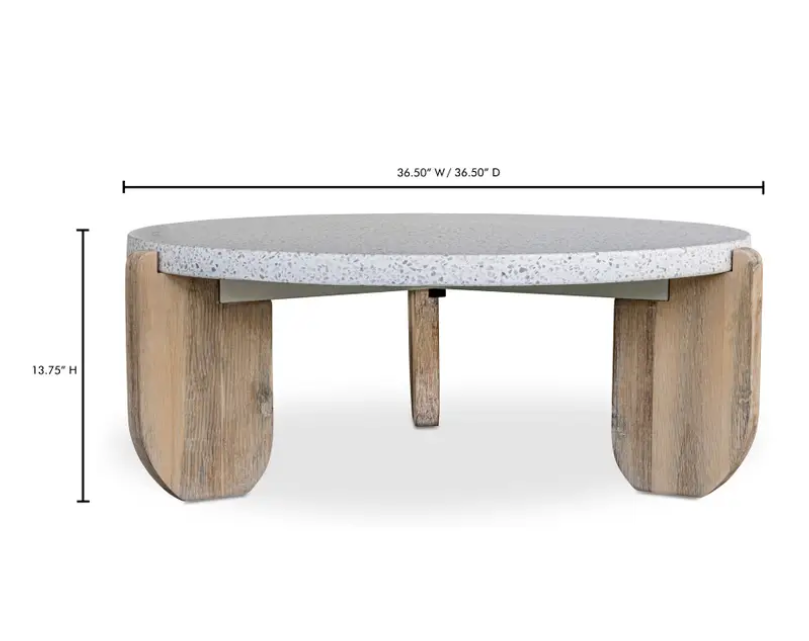 Wunder Coffee Table White by Moe's Home at Eve Furniture