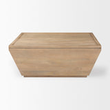 Wyatt 41.0L x 41.0W x 16.0H Brown Wood Angular Coffee Table by Mercana at Eve Furniture