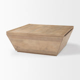 Wyatt 41.0L x 41.0W x 16.0H Brown Wood Angular Coffee Table by Mercana at Eve Furniture