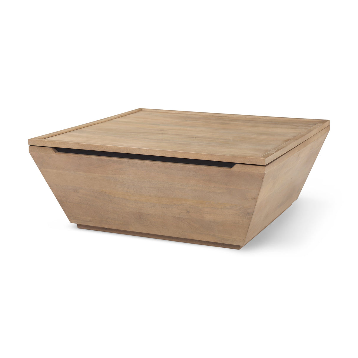 Wyatt 41.0L x 41.0W x 16.0H Brown Wood Angular Coffee Table by Mercana at Eve Furniture