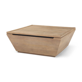 Wyatt 41.0L x 41.0W x 16.0H Brown Wood Angular Coffee Table by Mercana at Eve Furniture