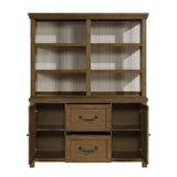 Wyatt Brown Buffet Hutch by Homelegance at Eve Furniture