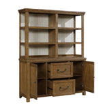 Wyatt Brown Buffet Hutch by Homelegance at Eve Furniture
