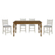 Wyatt Brown Counter Height Dining Set by Homelegance at Eve Furniture