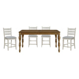 Wyatt Brown Counter Height Dining Set by Homelegance at Eve Furniture