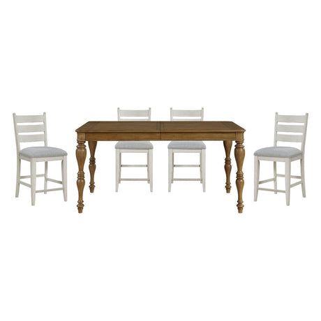 Wyatt Brown Counter Height Dining Set by Homelegance at Eve Furniture