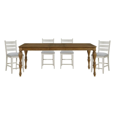 Wyatt Brown Counter Height Dining Set by Homelegance at Eve Furniture