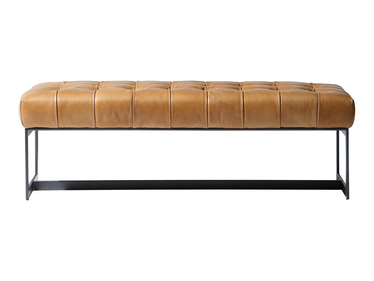 Wyatt Brown Leather Bench