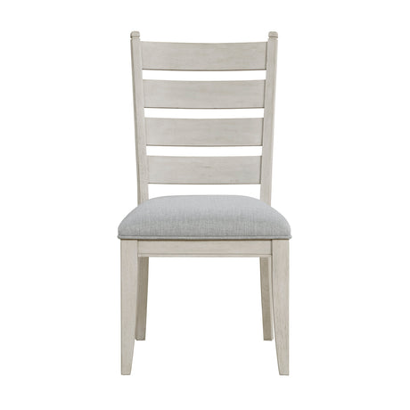 Wyatt Brown Weathered White & Gray 91" Extendable Dining Room Set by Homelegance at Eve Furniture