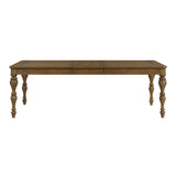 Wyatt Brown Weathered White & Gray 91" Extendable Dining Room Set by Homelegance at Eve Furniture