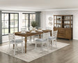 Wyatt Brown/Weathered White/Gray 91" Extendable Counter Height Set by Homelegance at Eve Furniture