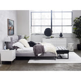 Wyatt Leather Bench Black by Moe's Home at Eve Furniture