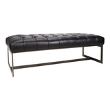 Wyatt Leather Bench Black by Moe's Home at Eve Furniture