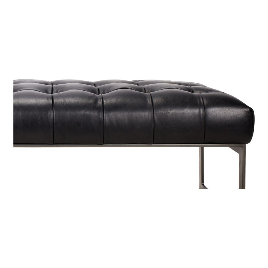 Wyatt Leather Bench Black by Moe's Home at Eve Furniture