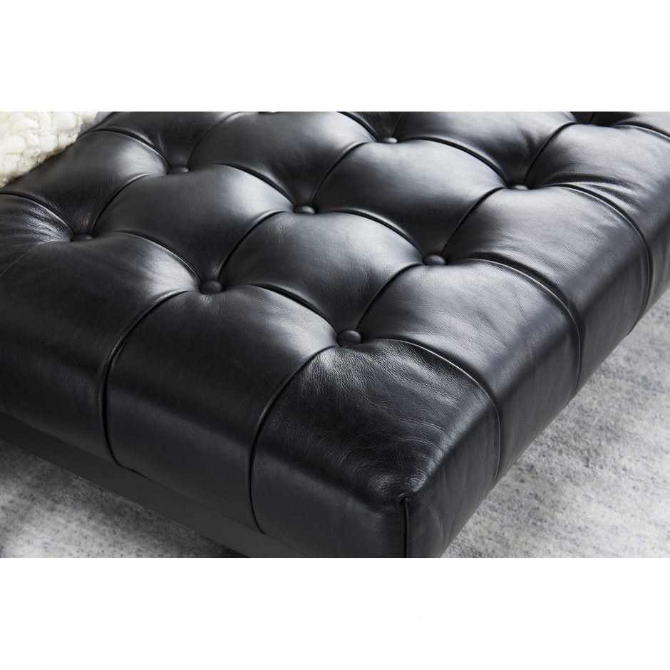 Wyatt Leather Bench Black by Moe's Home at Eve Furniture
