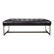 Wyatt Leather Bench Black by Moe's Home at Eve Furniture