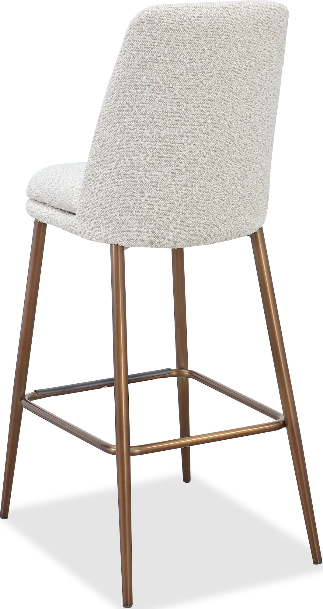 Wyatt Ricotta/Bronze Upholstered Bar Stool (Set of 2) by Modus Furniture at Eve Furniture