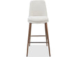 Wyatt Ricotta/Bronze Upholstered Bar Stool (Set of 2) by Modus Furniture at Eve Furniture