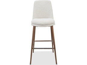 Wyatt Ricotta/Bronze Upholstered Bar Stool (Set of 2) by Modus Furniture at Eve Furniture