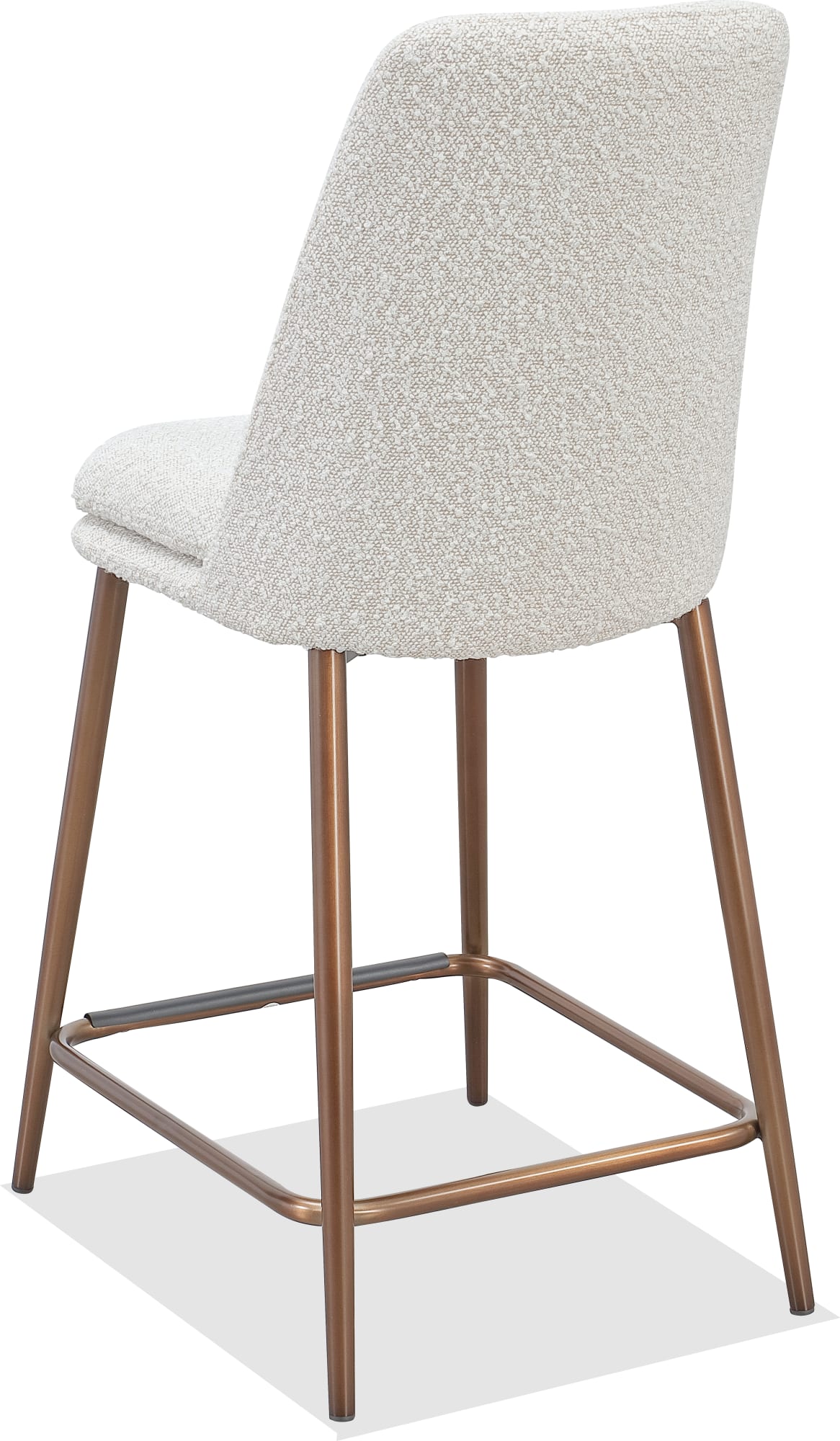 Wyatt Ricotta/Bronze Upholstered Counter Stool (Set of 2) by Modus Furniture at Eve Furniture
