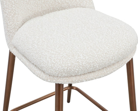 Wyatt Ricotta/Bronze Upholstered Counter Stool (Set of 2) by Modus Furniture at Eve Furniture