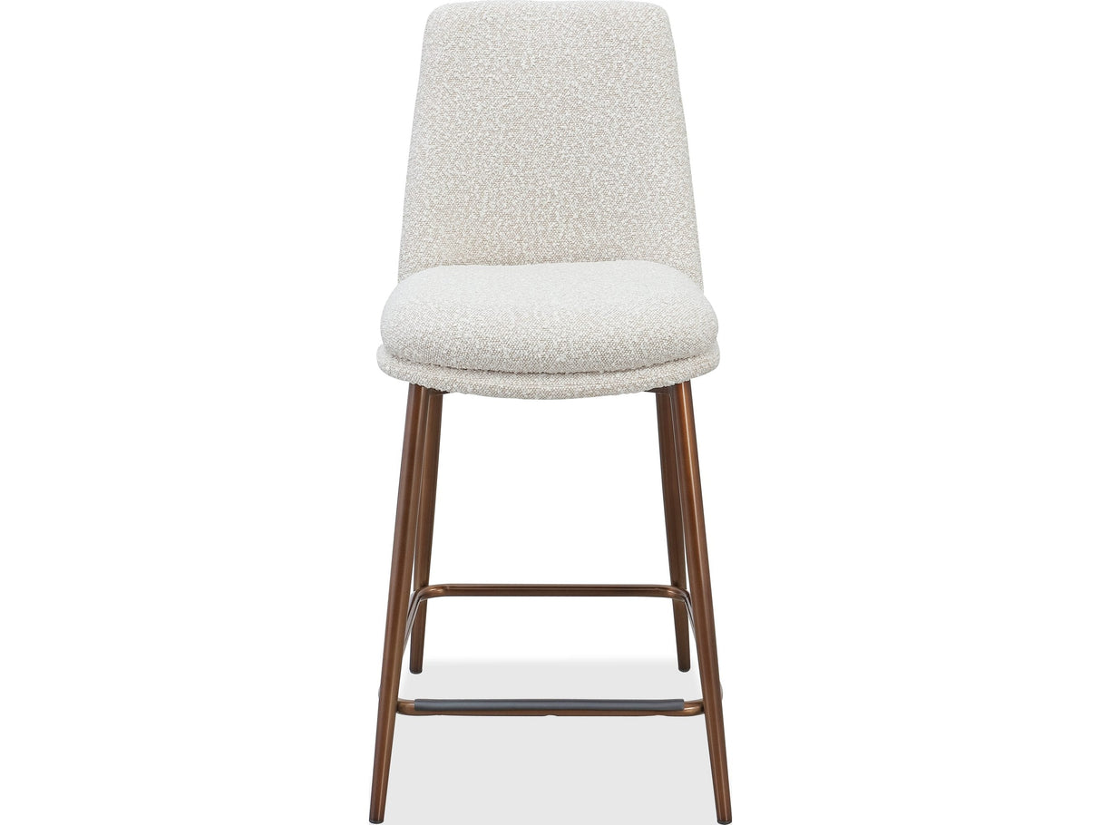 Wyatt Ricotta/Bronze Upholstered Counter Stool (Set of 2) by Modus Furniture at Eve Furniture