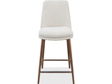 Wyatt Ricotta/Bronze Upholstered Counter Stool (Set of 2) by Modus Furniture at Eve Furniture