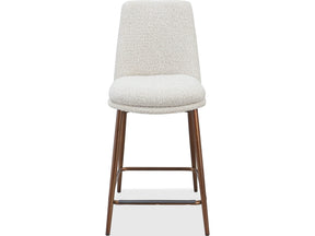 Wyatt Ricotta/Bronze Upholstered Counter Stool (Set of 2) by Modus Furniture at Eve Furniture
