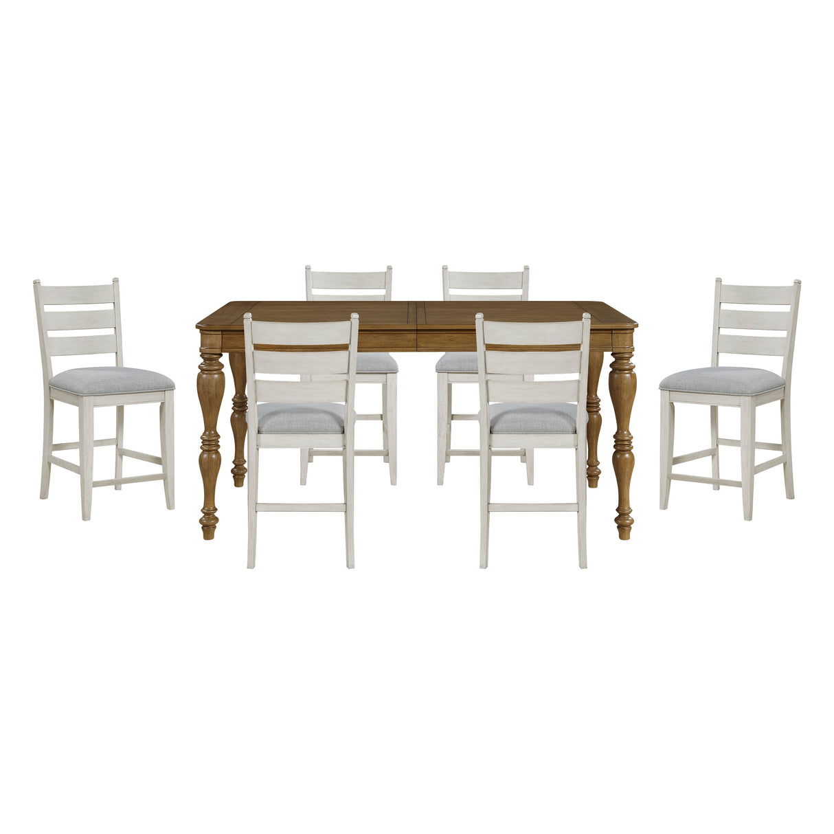 Wyatt Weathered White/Gray Counter Height Chair, Set of 2 by Homelegance at Eve Furniture