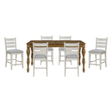 Wyatt Weathered White/Gray Counter Height Chair, Set of 2 by Homelegance at Eve Furniture