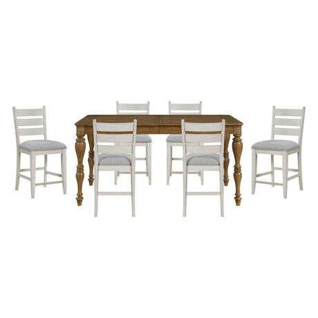 Wyatt Weathered White/Gray Counter Height Chair, Set of 2 by Homelegance at Eve Furniture