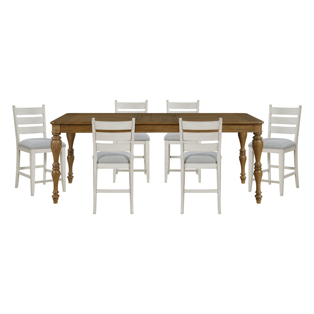 Wyatt Weathered White/Gray Counter Height Chair, Set of 2 by Homelegance at Eve Furniture