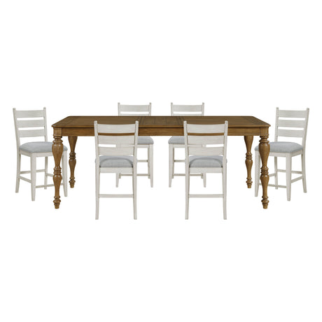 Wyatt Weathered White/Gray Counter Height Chair, Set of 2 by Homelegance at Eve Furniture