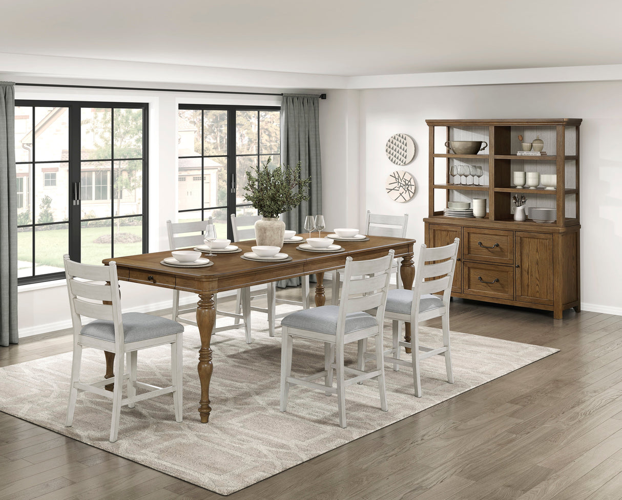 Wyatt Weathered White/Gray Counter Height Chair, Set of 2 by Homelegance at Eve Furniture
